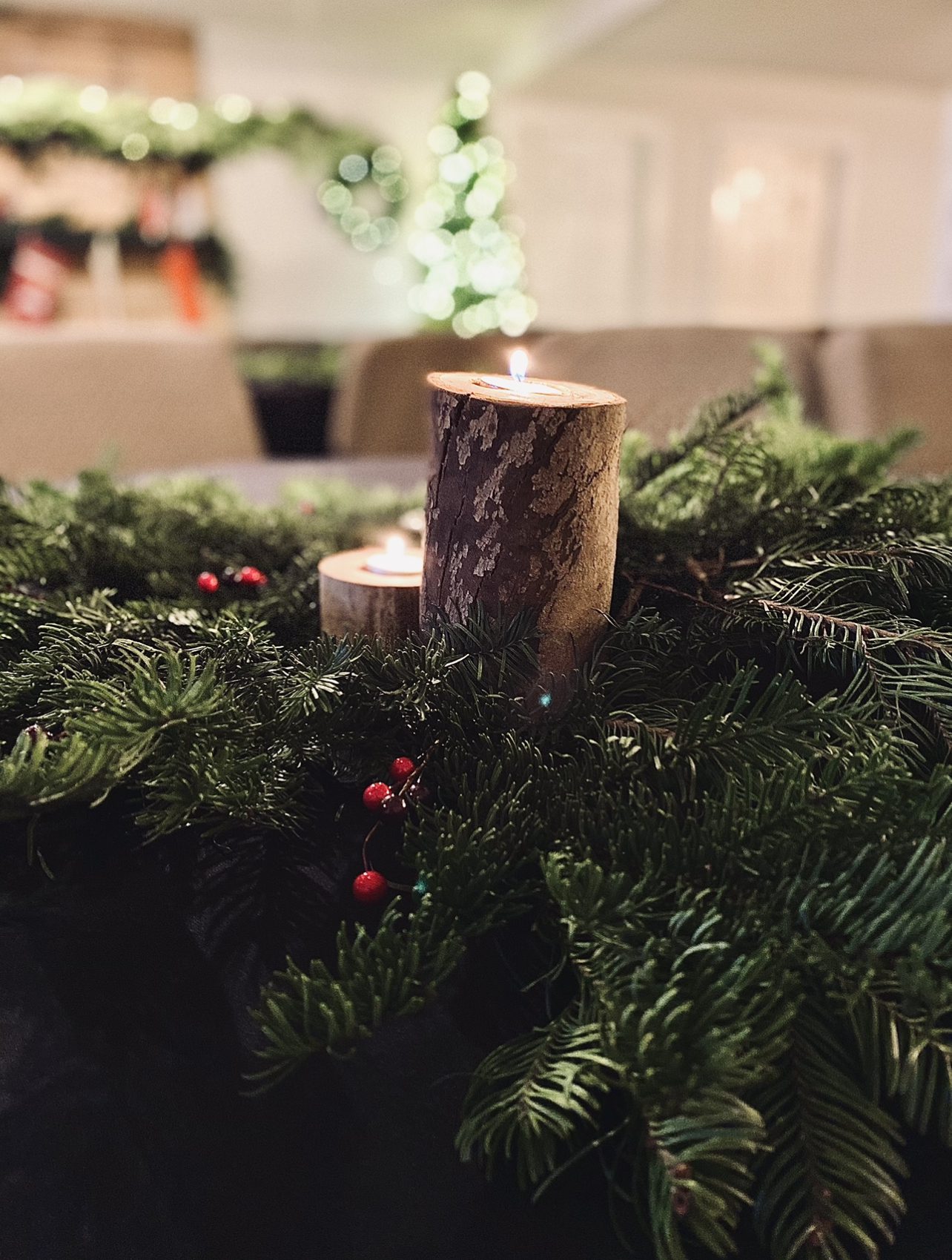 DIY wooden tea light holder